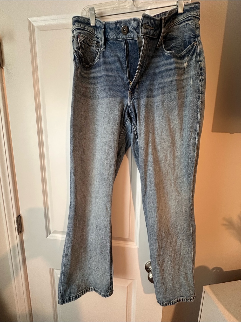 Light Blue Flare Jeans for Women - Casual Wide Leg